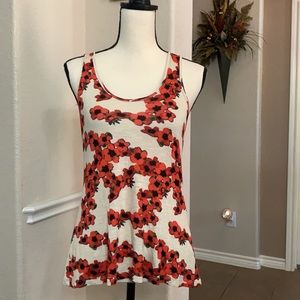 Urban Outfitters Silence + Noise red floral tank top Size S